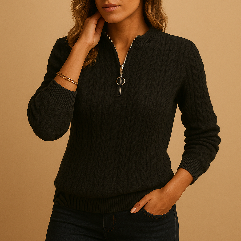 Structured casual knit sweater for women | Anoushka