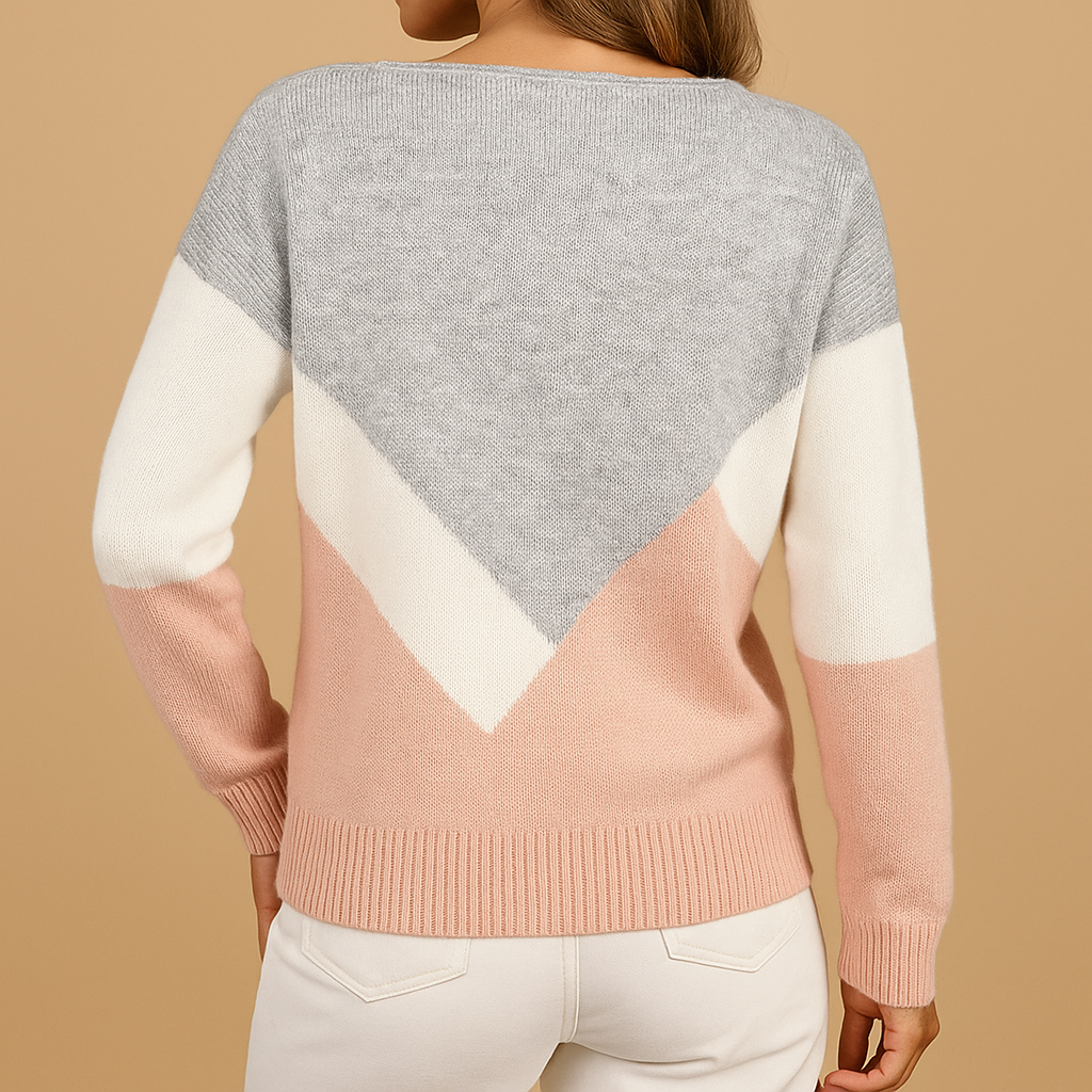 Stylish knit sweater with relaxed fit for women | Delilah