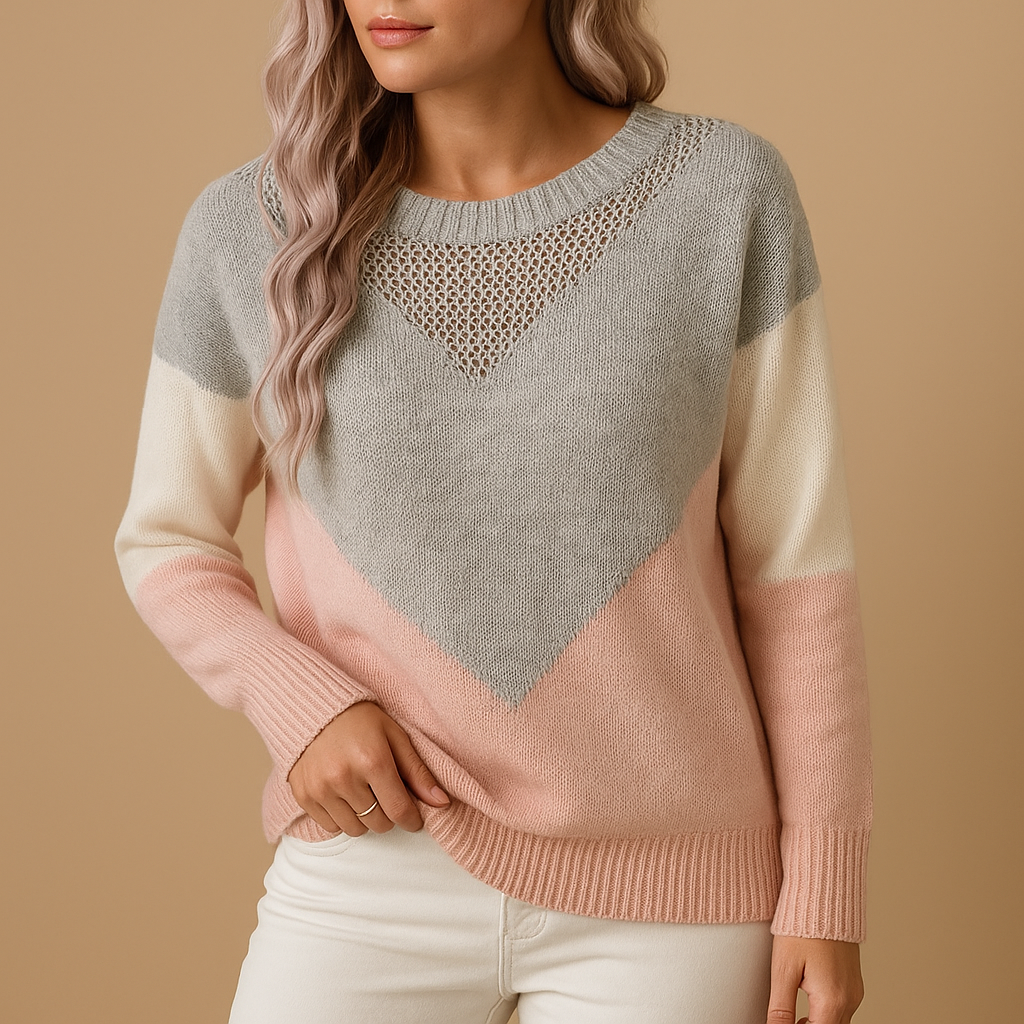 Stylish knit sweater with relaxed fit for women | Delilah