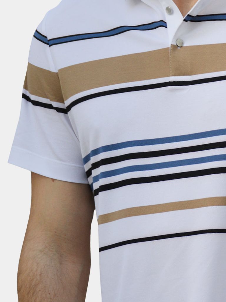 Sunset Stripe Polo for Men