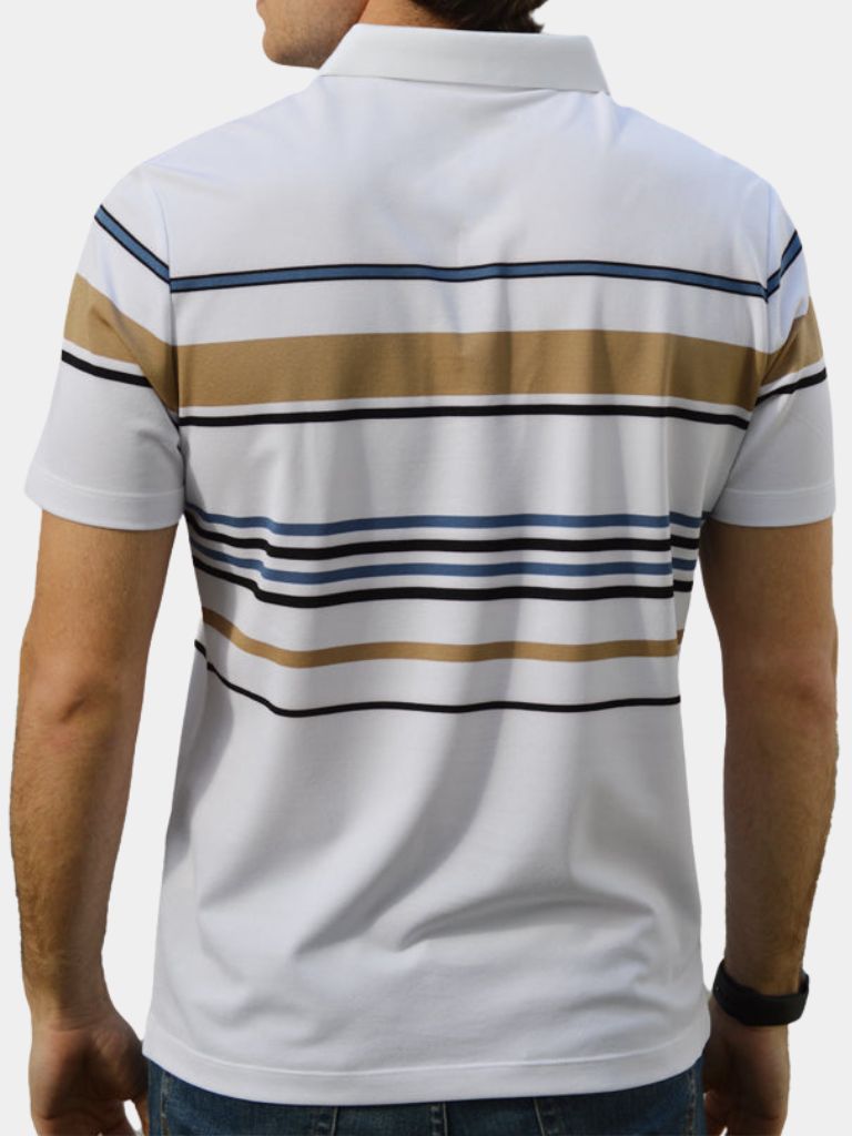Sunset Stripe Polo for Men