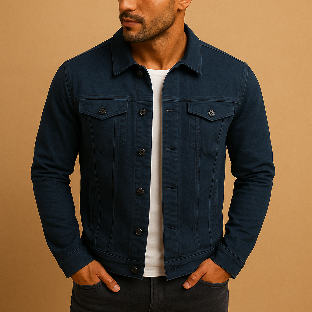 Tailored classic long sleeve dress shirt with button closure for men | Marcus