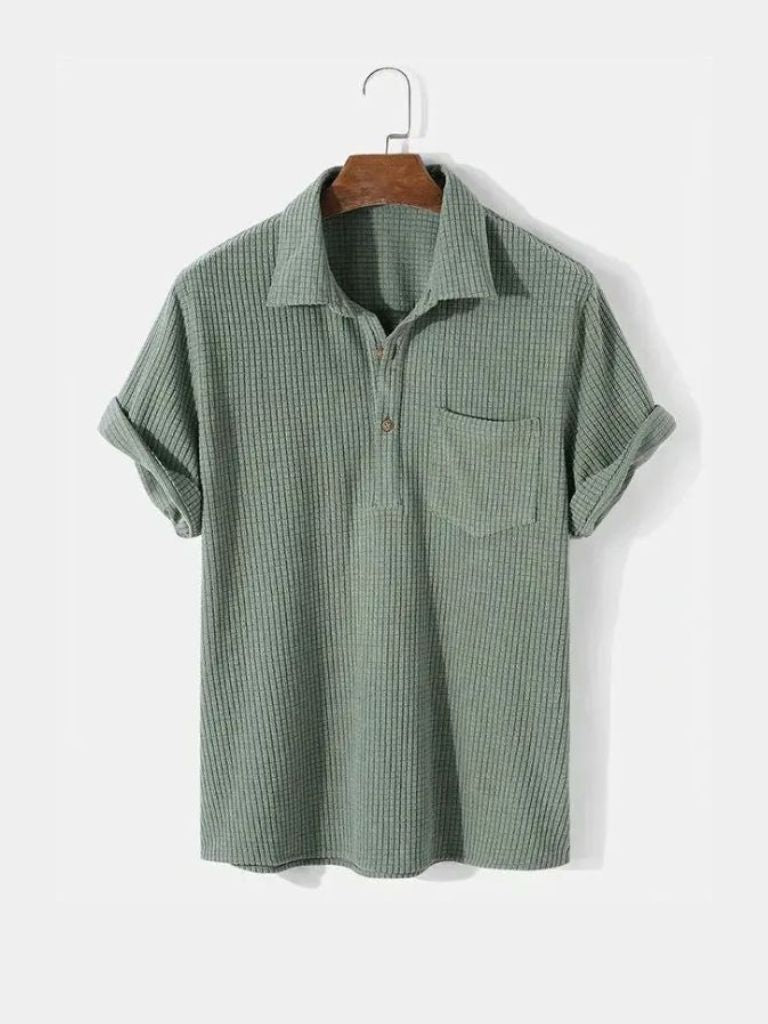 Textured Short Sleeve Shirt for Men
