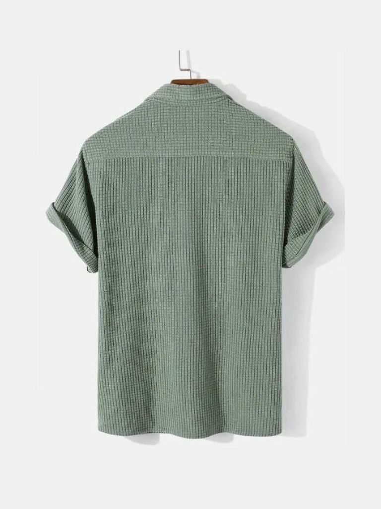 Textured Short Sleeve Shirt for Men