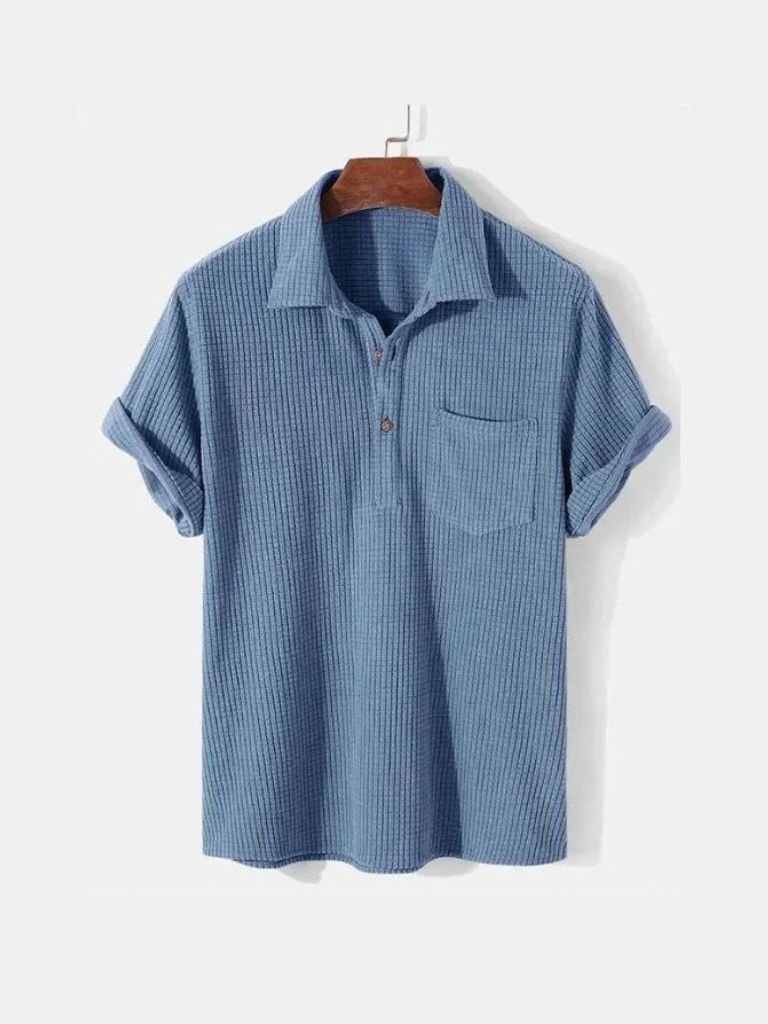 Textured Short Sleeve Shirt for Men
