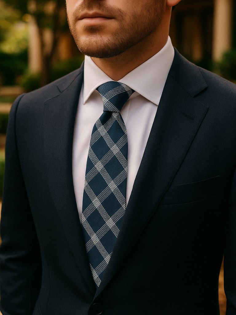Thistle Grid Tie for Men