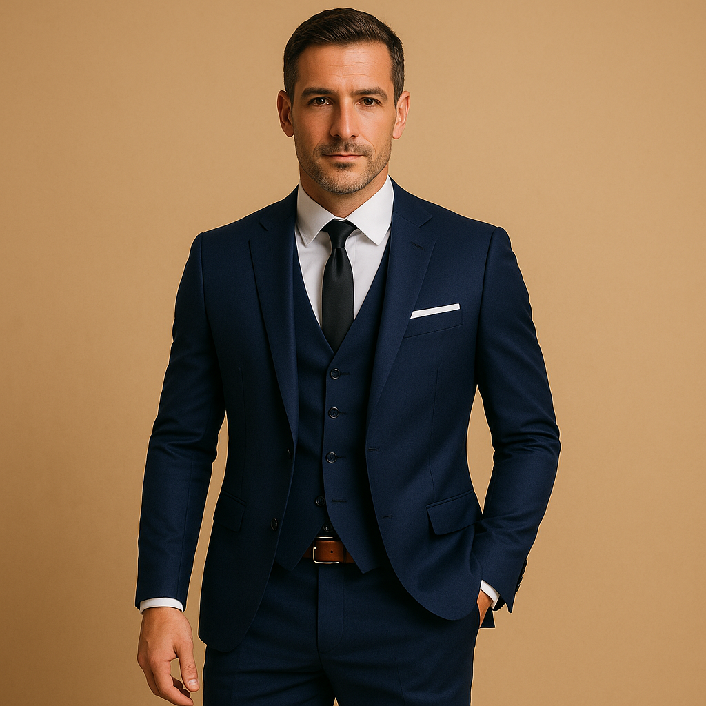 Three-piece slim fit suit for men | Harrison