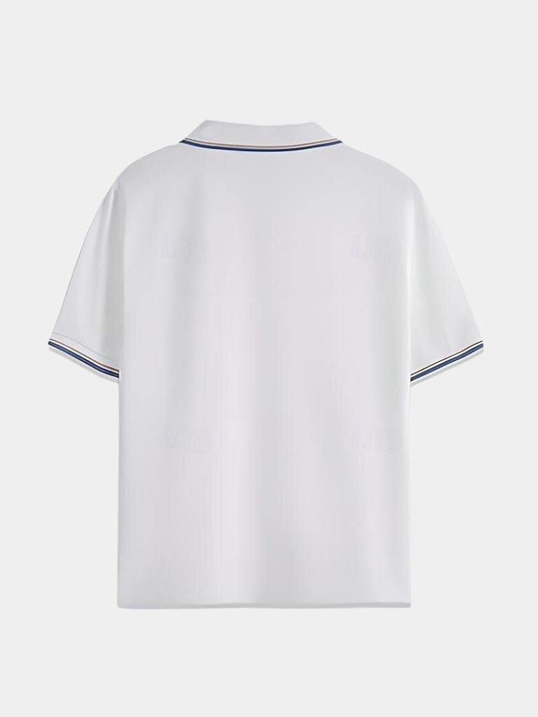 Timeless Black V-Neck Polo for Men