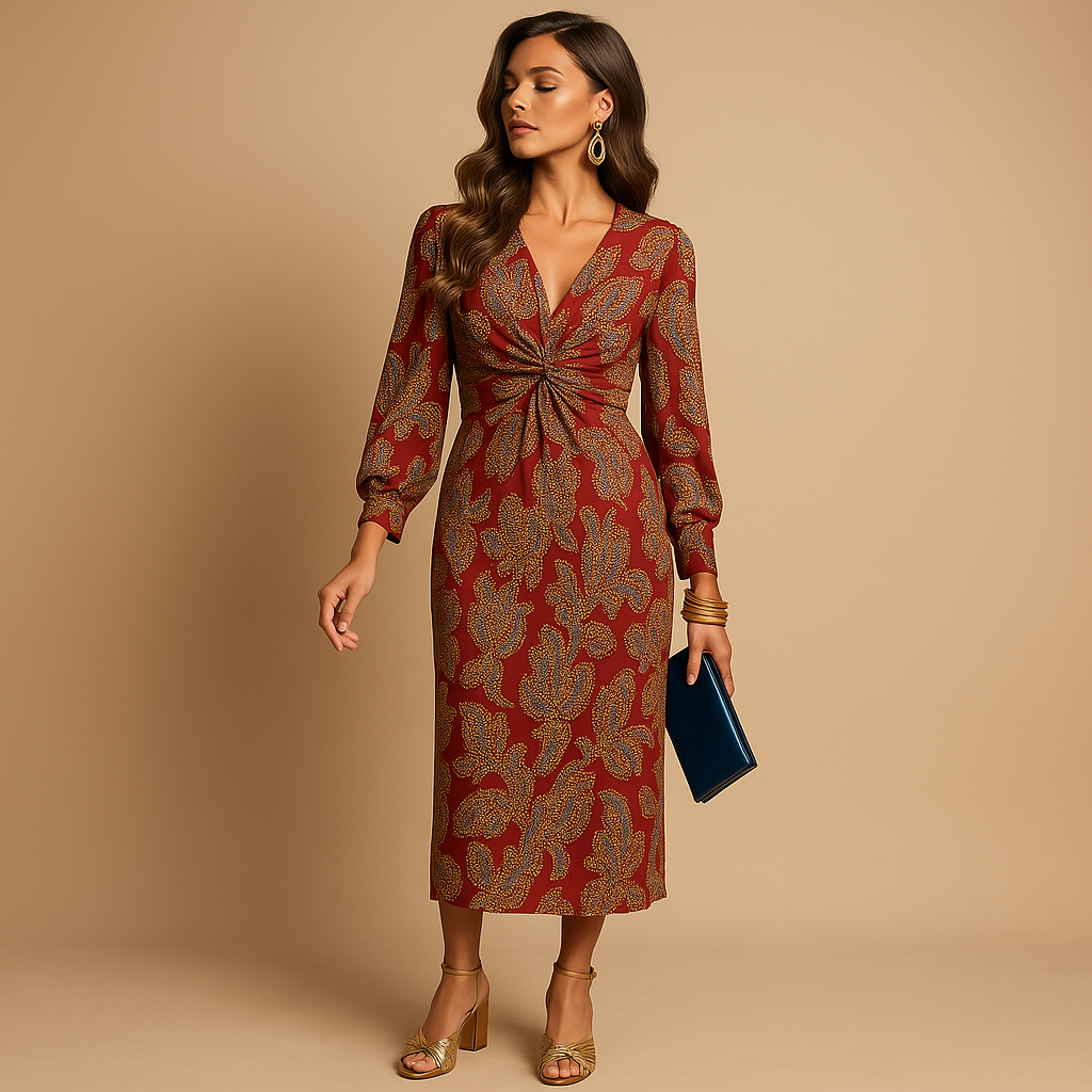 Timeless elegant dress with flattering silhouette for women | Camille