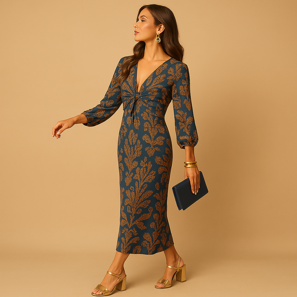 Timeless elegant dress with flattering silhouette for women | Camille