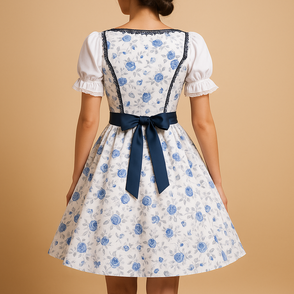 Traditional dirndl dress with lace apron for women | Clara