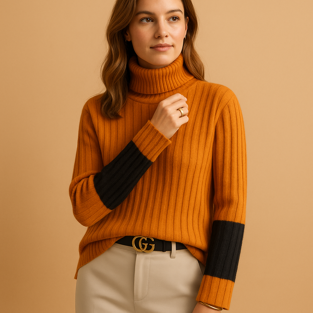 Turtleneck knit sweater for women | Eliza
