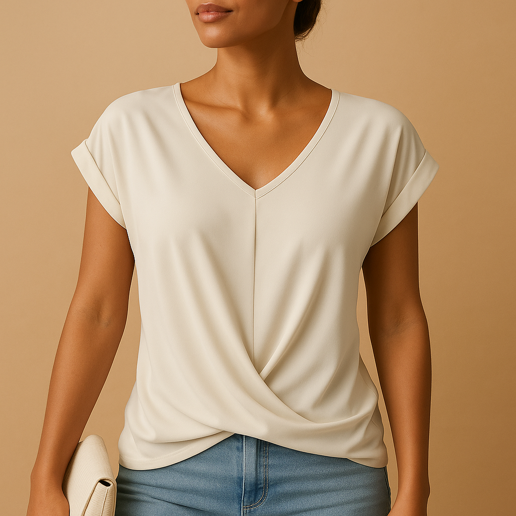 V-neck blouse with classic fit for women | Grace