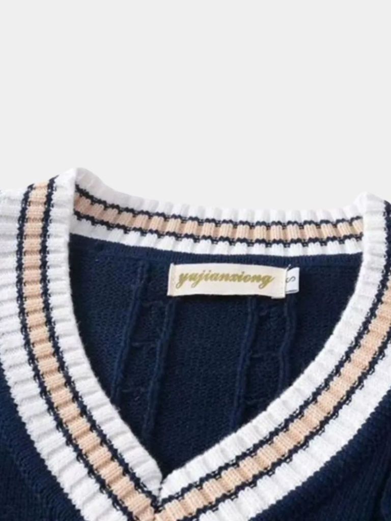 V Neck Elegant Knit Vest for Men