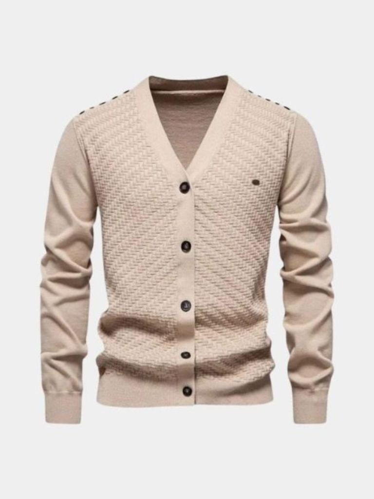 V Neck Knitwear Cardigan for Men