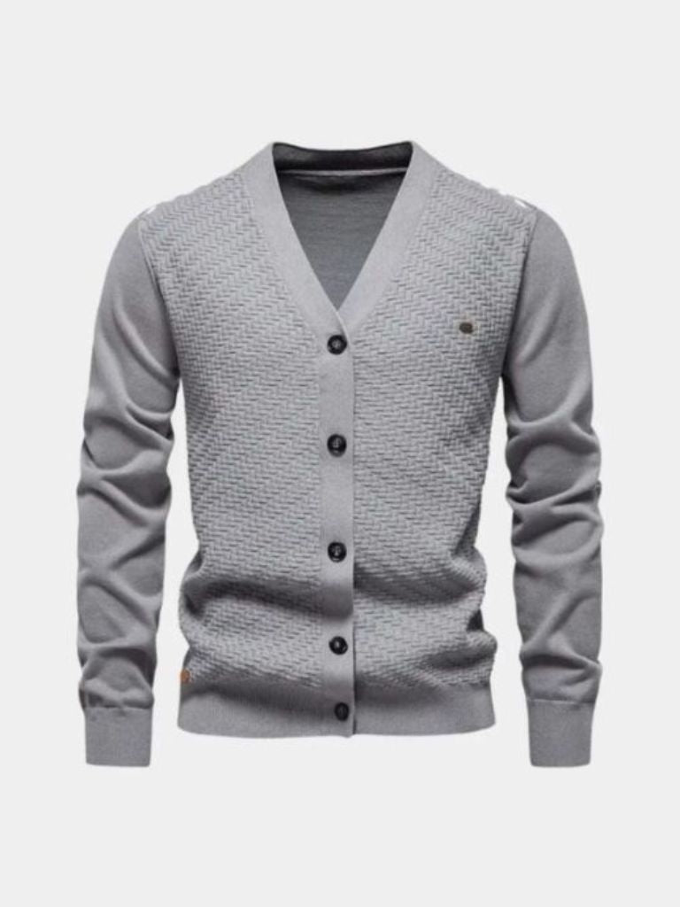 V Neck Knitwear Cardigan for Men