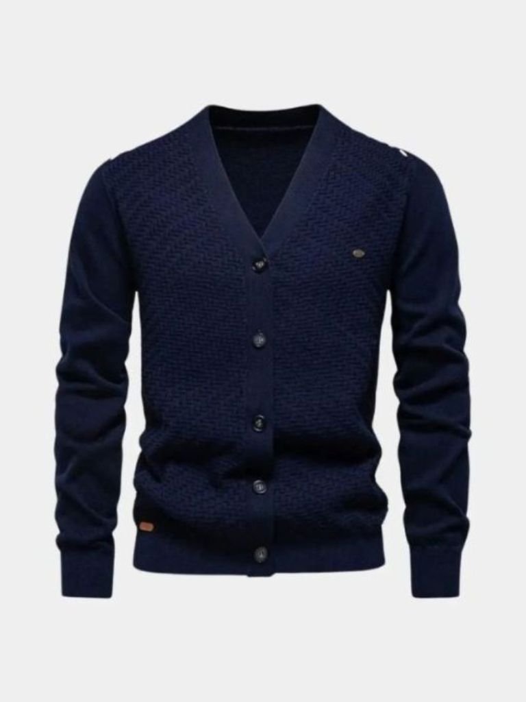 V Neck Knitwear Cardigan for Men
