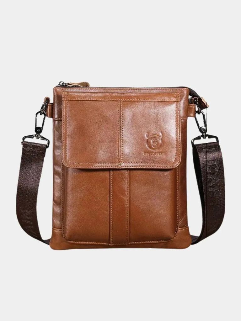 Vintage Leather Shoulder Bag for Men
