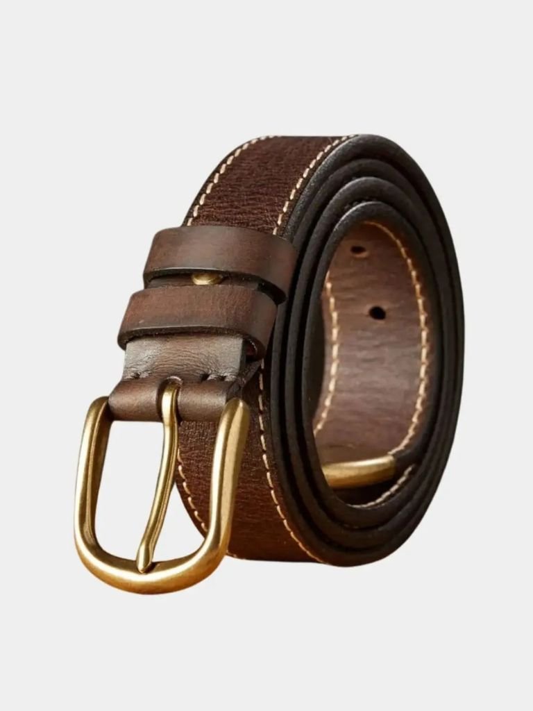 Vintage Leather Thickened Belt for Men