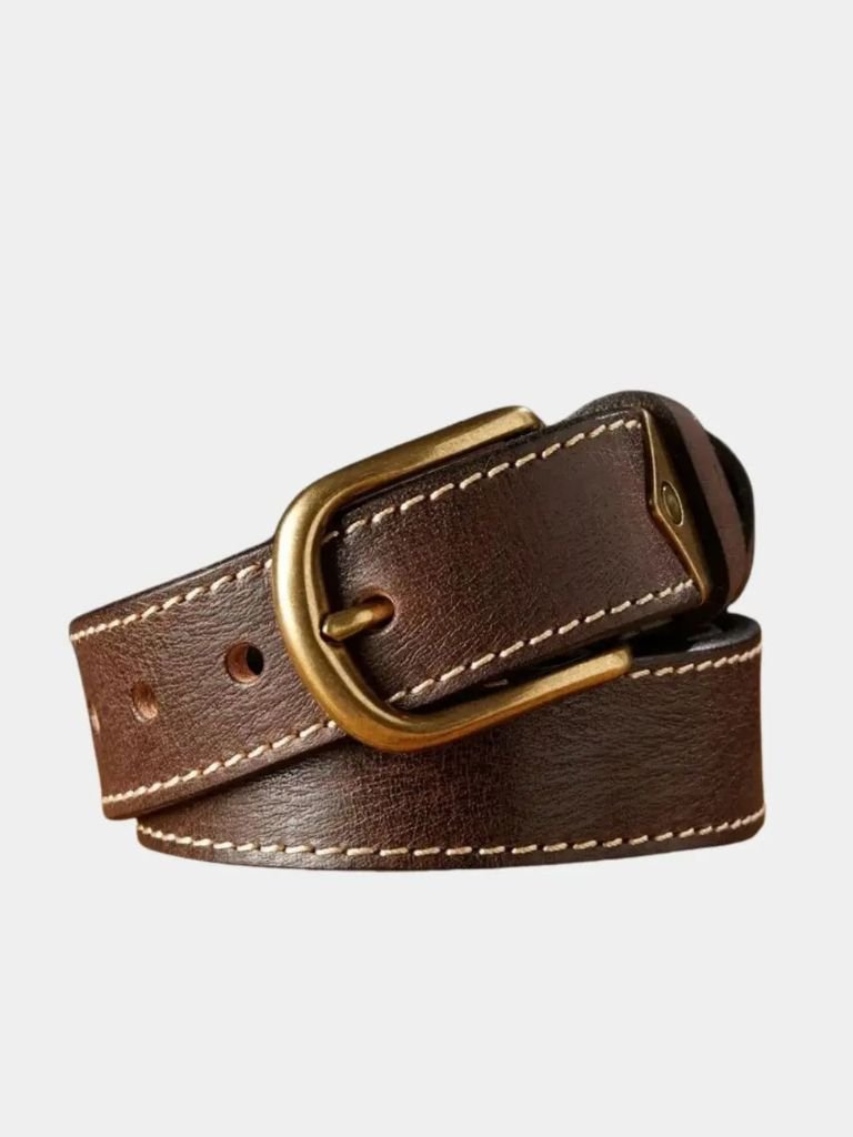 Vintage Leather Thickened Belt for Men