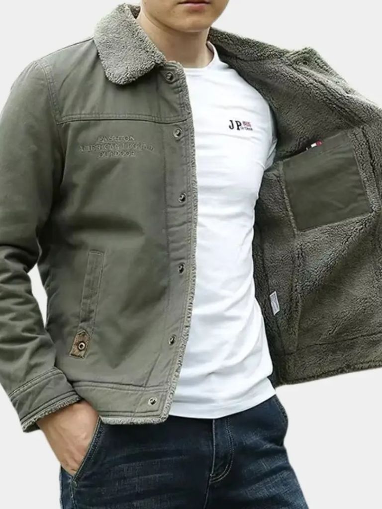 Vintage Military Aviator Jacket for Men