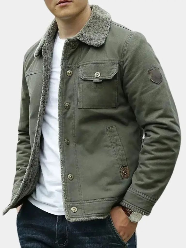 Vintage Military Aviator Jacket for Men
