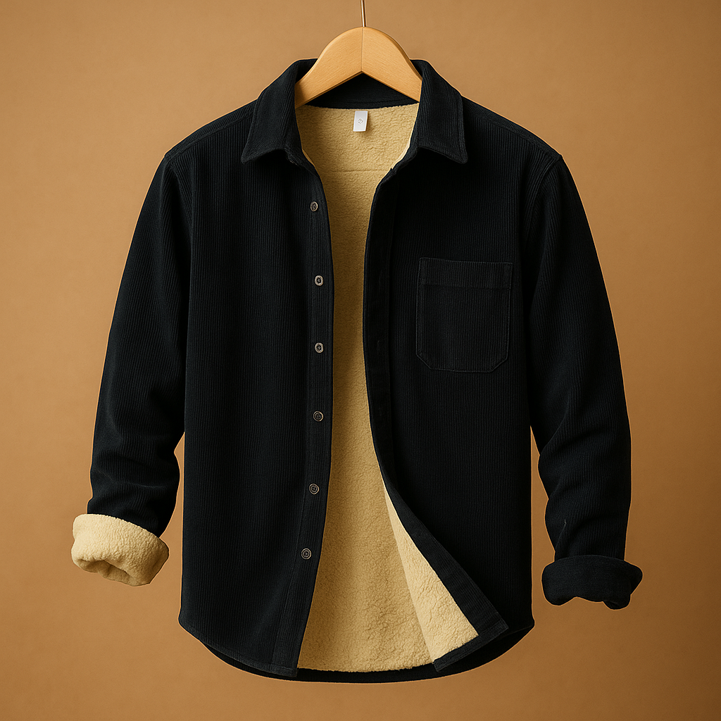 Vintage style corduroy long sleeve shirt for men | Oliver