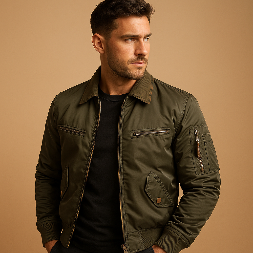 Water-repellent bomber jacket with light padding for men | Miles