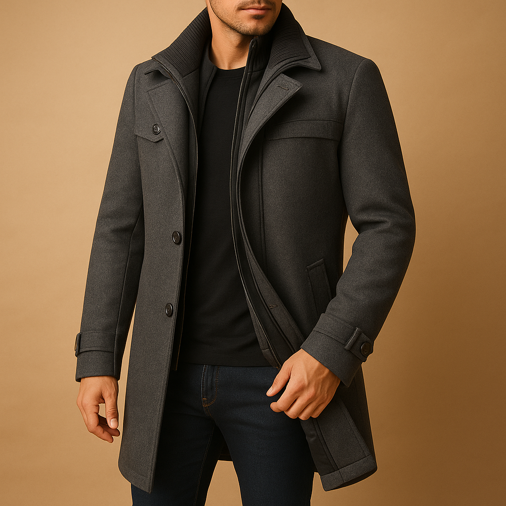 Waterproof winter jacket with adjustable cuffs for men | Nolan