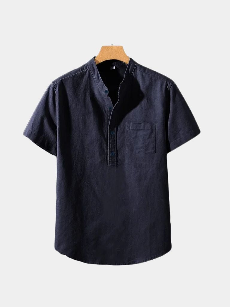 White Wellspring Linen T-Shirt for Men