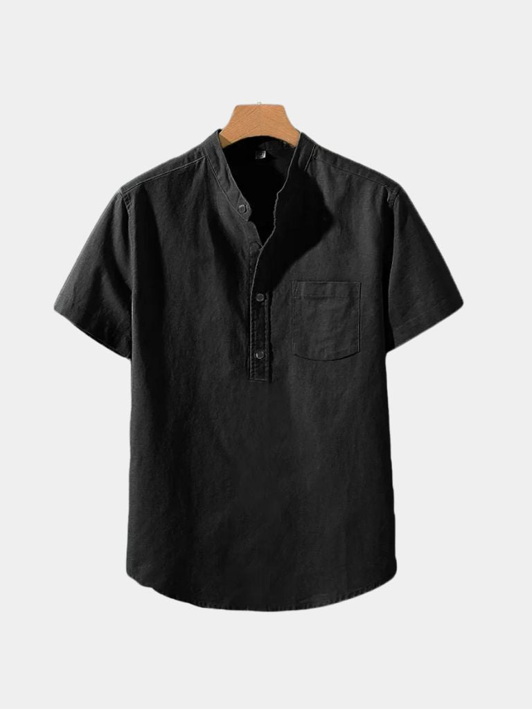 White Wellspring Linen T-Shirt for Men