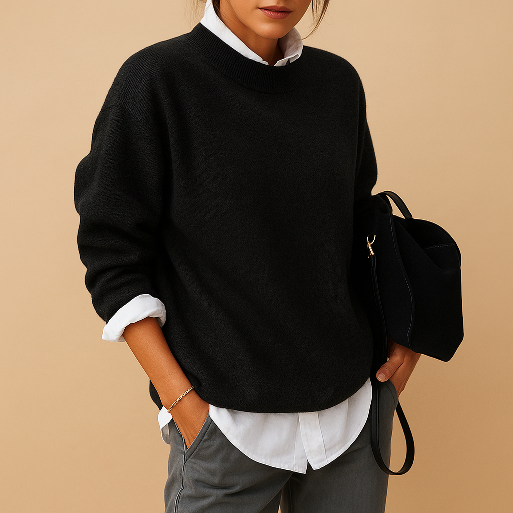 Wool-blend sweater with elegant fit for women | Giselle