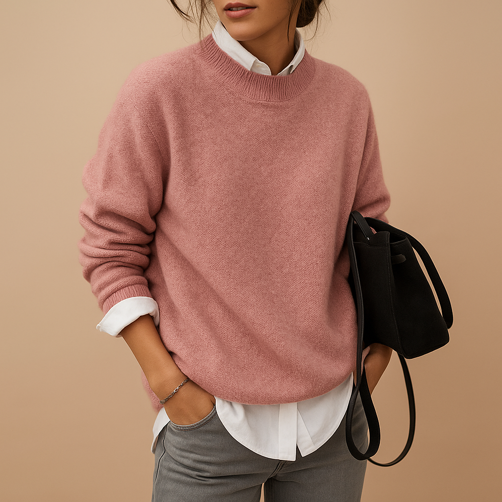 Wool-blend sweater with elegant fit for women | Giselle