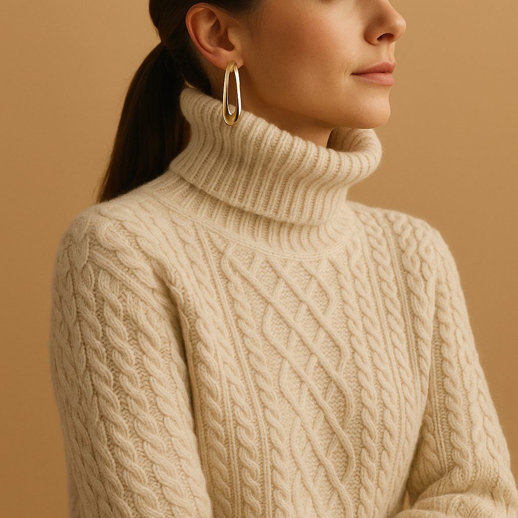 Wool turtleneck sweater for women | Yasmine
