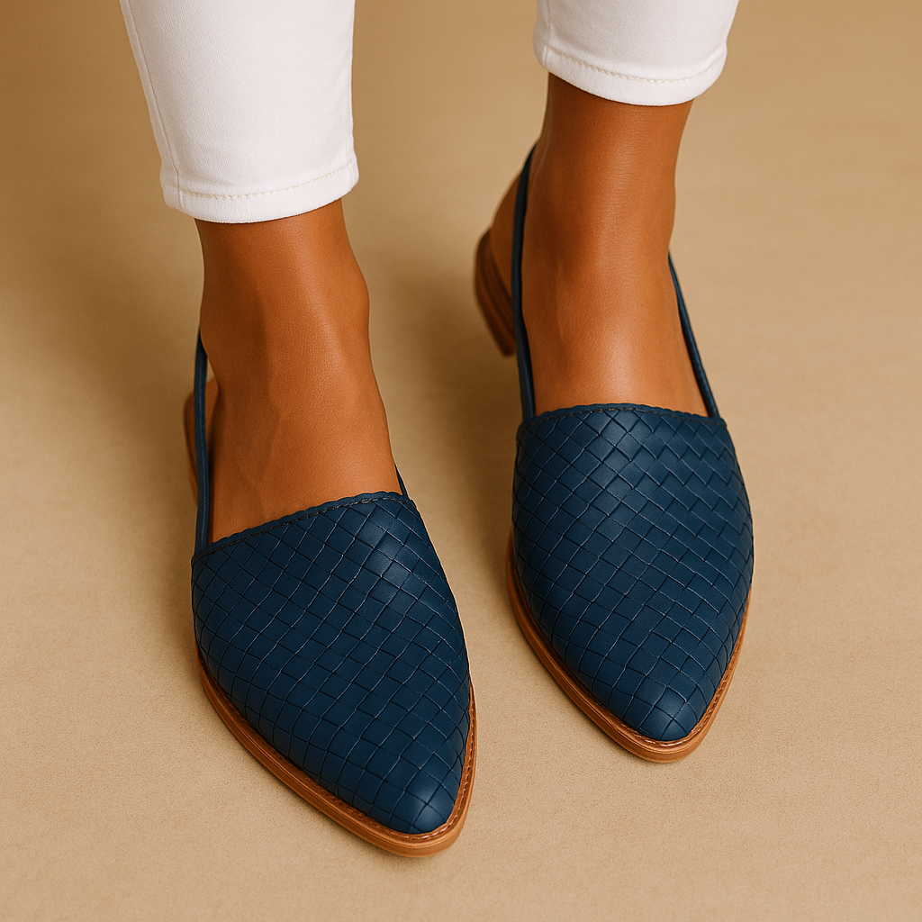 Elegant woven closed-toe flats for women | Harper