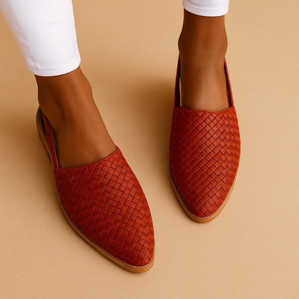 Elegant woven closed-toe flats for women | Harper