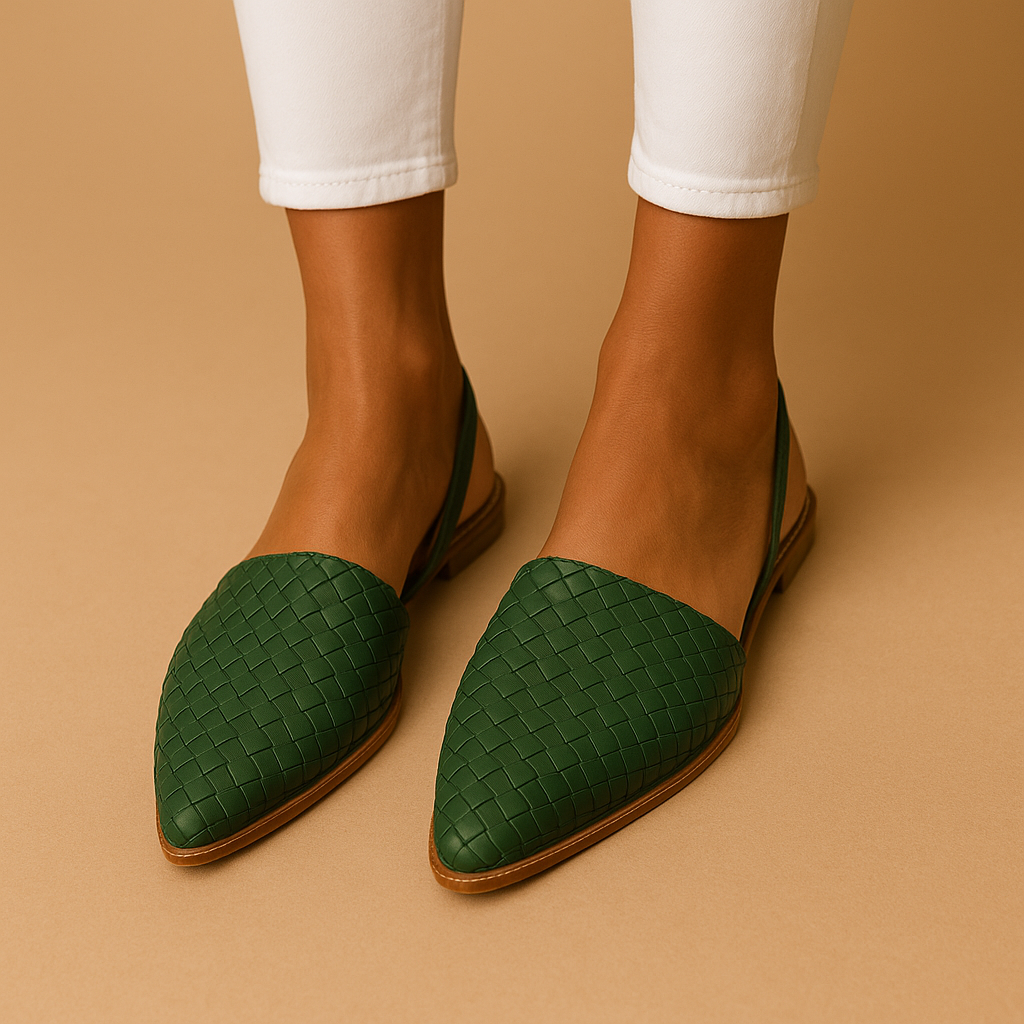 Elegant woven closed-toe flats for women | Harper