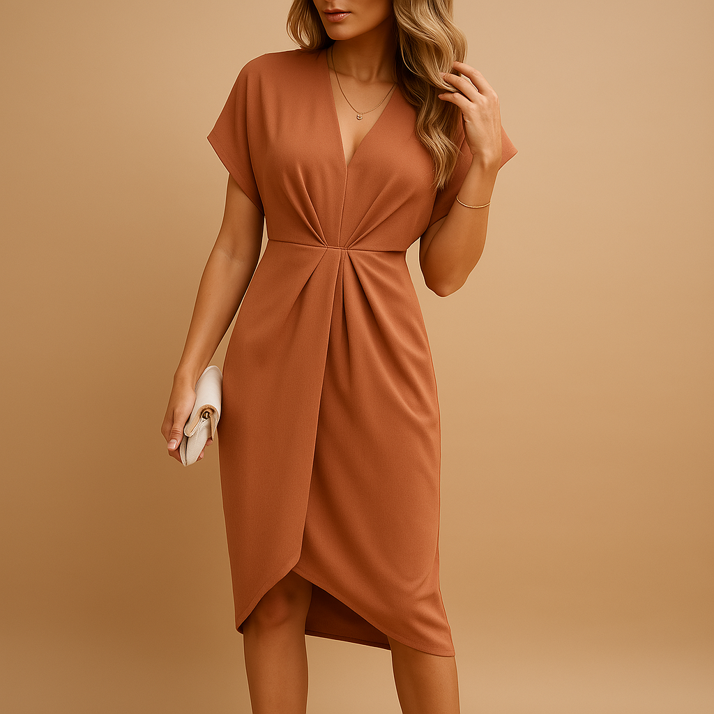 Wrap midi dress for women | Amelia